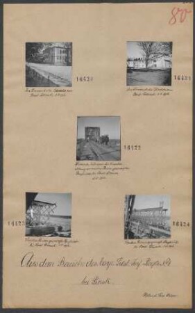 Russische Gefangene bei Wiederherstellung der Bugbrücke bei Brest-Litowsk 05.05.1916