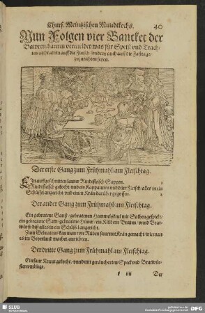 Nun Folgen vier Bancket der Bawren