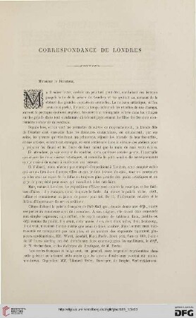 Correspondance de Londres