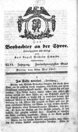 22. Stueck, 31. Mai 1847
