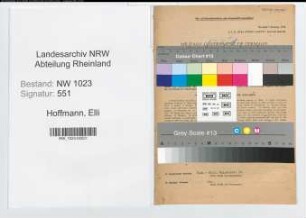 Entnazifizierung Elli Hoffmann , geb. 20.06.1908 ()