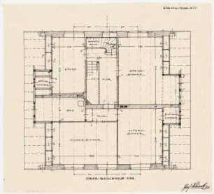 Gutshof Nickelgut, Blindham Wohnhaus mit Büros: Grundriss Obergeschoss 1:50