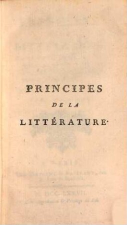 Principes de la littérature. 3