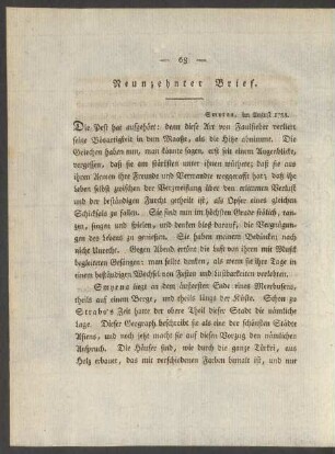 Neunzehnter Brief.