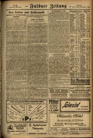 Zweite Ausgabe vom Sonntag, den 11. Mai 1924.