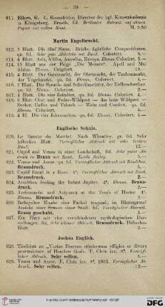 Englische Schule (Nr. 620-627)