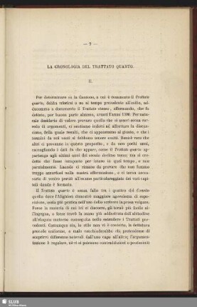 La Cronologia Del Trattatio Quarto. II.