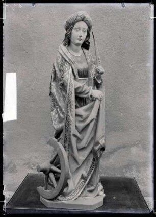 Kirche; Heilige Katharina, Holzplastik