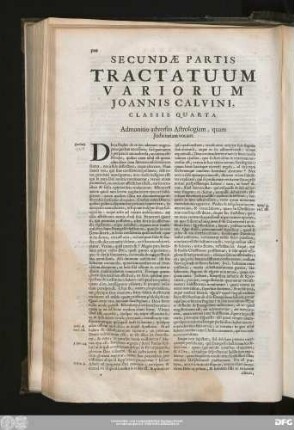 Admonitio adversus Astrologiam, quam Iudiciariam vocant.