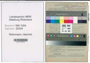 Entnazifizierung Heinrich Wehrmann , geb. 10.02.1902 (Kaufmann)