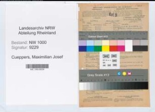 Entnazifizierung Maximilian Josef Cueppers, geb. 11.09.1920 (Volkswirt)