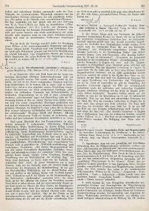 779-780 [Rezension] Pol, Willem H. van de, Das reformatorische Christentum