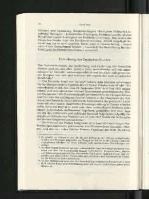 Entstehung des Deutschen Bundes.