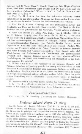 Familien-Nachrichten.