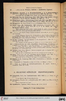 II. Bildende Künstler. Kunstgelehrte (Nr. 366-411)