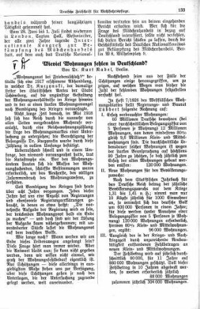 Wieviel Wohnungen fehlen in Deutschland?