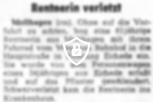 Rentnerin verletzt