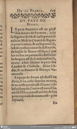 Du Pays De Bearn