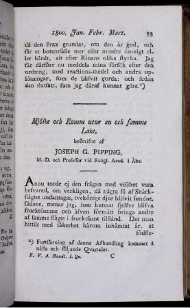 Mjölke och Romm utur en och samme Lake.