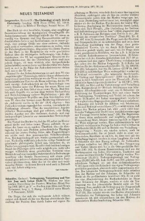 905 [Rezension] Longenecker, Richard N., The christology of early Jewish christianity