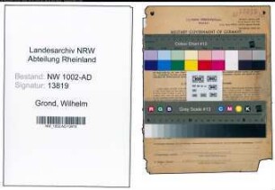Entnazifizierung Wilhelm Grond, geb. 07.11.1888 (Verw.Beamter)