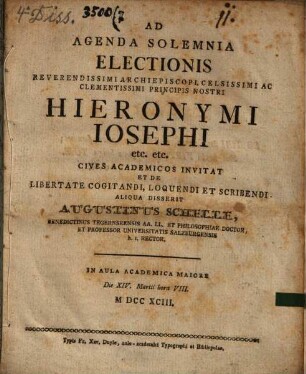 Programma de libertate cogitandi, loquendi et scribendi
