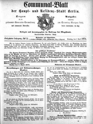 1874,14: No. 14, 5. April 1874