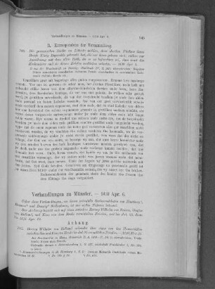 Verhandlungen zu Münster. - 1410 Apr. 6.