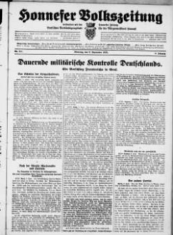 Honnefer Volkszeitung. 1889-1978