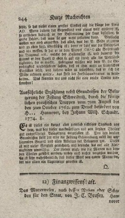 12) Finanzwissenschaft.