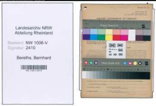 Entnazifizierung Bernhard Bereths , geb. 30.12.1901 (Kuester)