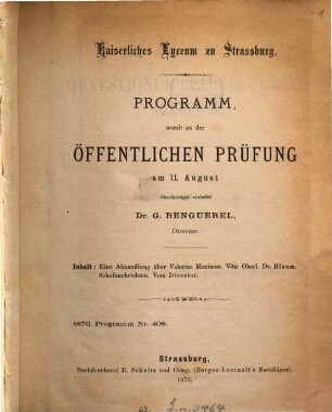 Programm : des Schuljahres ..., 1875/76