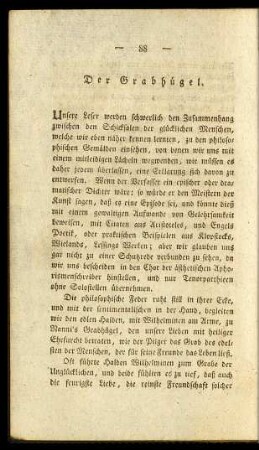 Der Grabhügel.