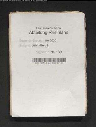 Gedenkzettel (Memorialien) des Kanzlers Wilhelm LÜNINCK