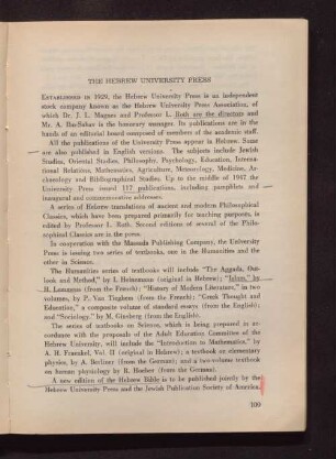The Hebrew University Press