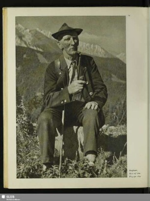 Bergbauer, Rast auf dem Weg zur Alm