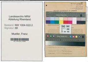 Entnazifizierung Franz Mueller , geb. 22.04.1901 (Baumeister)