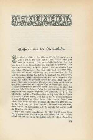 Episoden von der Vorortbahn.