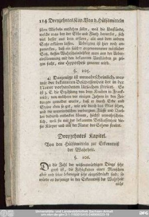 Dreyzehntes Kapitel. Von den Hülfsmitteln zur Erkenntniß der Wahrheit.