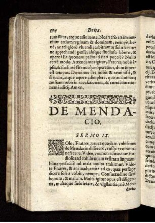 De Mendacio. Sermo IX.