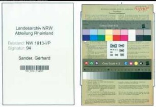 Entnazifizierung Gerhard Sander , geb. 08.08.1901 (Schlosser)