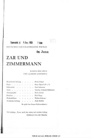 Zar und Zimmermann
