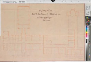 Lüdinghausen (Lüdinghausen) Schulgebäude des St. Antonius Klosters Grundriß Erdgeschoß 1940 1 : 100 65 x 97 kol. Pause Amtsbauamt Prov. Schulkollegium Nr. 7900
