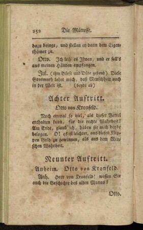 Neunter Auftritt. - Funfzehnter Auftritt.