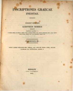 Inscriptiones graecae ineditae, 3