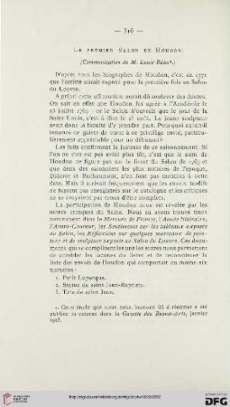 Le premier Salon de Houdon