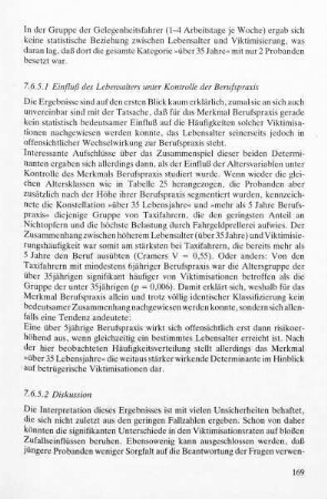7.6.5.1 Einfluß des Lebensalters unter Kontrolle der Berufspraxis