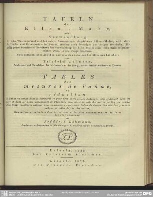 2: Tafeln der Ellenmaße oder Verwandlung