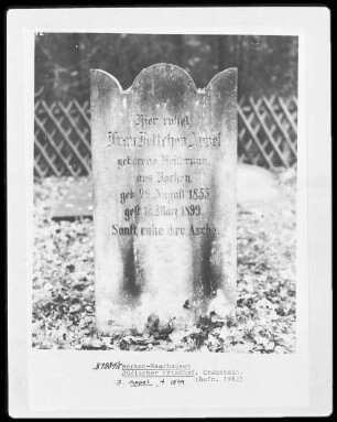 Grabstein J. Appel (+ 1899)