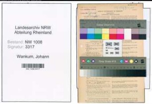 Entnazifizierung Johann Wankum , geb. 27.12.1888 (Arbeiter)